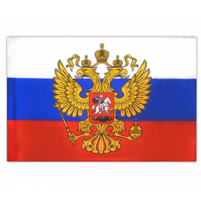 BRAUBERG Флаг России 90х135 см, с гербом РФ, BRG, 550178