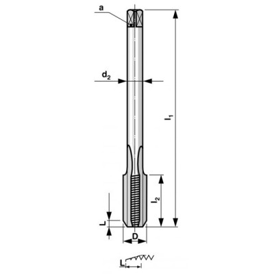 Bucovice Tools Метчик машинный М 4 Шаг 0.7 мм HSS DIN376 104040