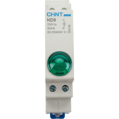 CHINT Индикатор ND9-1/g зеленый, AC/DC230В LED 594108