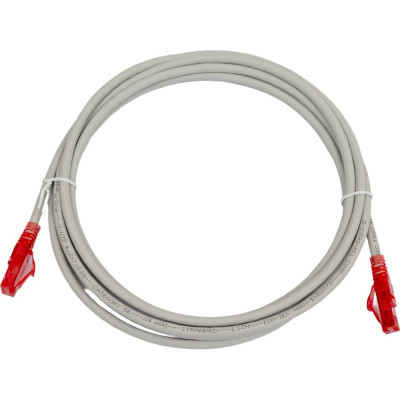 Патч-корд Hyperline PC-LPM-UTP-RJ45-RJ45-C5e-3M-LSZH-GY 42273