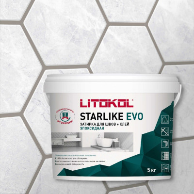 LITOKOL STARLIKE EVO S.215 TORTORA эпоксидный состав для укладки и затирки мозаики 485260004