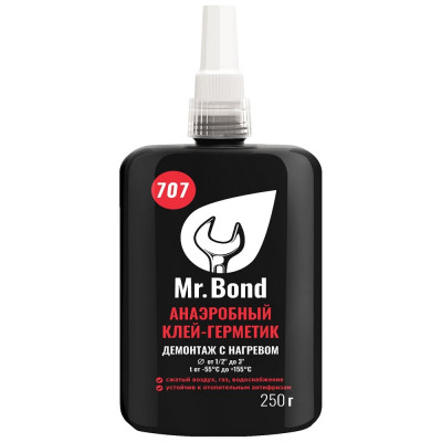 Mr.Bond 707 Анаэробный клей-герметик демонтаж с нагревом 250г MB4070700250