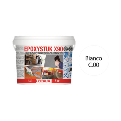 Эпоксидная затирочная смесь LITOKOL EPOXYSTUK X90 C.00 BIANCO 479350003