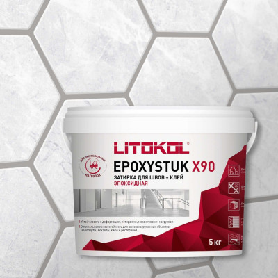 LITOKOL EPOXYSTUK X90 C.30 GRIGIO PERLA 5kg bucket 479380002