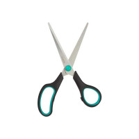 Тупоконечные ножницы Attache 169 мм, с пластиковыми прорезиненными ручками, цвет зеленый/черный 262865