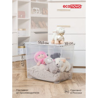 Универсальный ящик Econova Кристалл Xl 555х390х435 мм, 70 л бесцветный 433204601