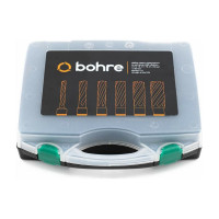 Набор сверл корончатых по металлу HSS Bohre 13,15,17,19,21,23 мм х55, Weldon 19, штифт 6,34х103 КБ003624