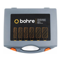 Набор сверл корончатых по металлу HSS Bohre 25,27,29,31,33,35 мм х55, Weldon 19, штифт 6,34х103 КБ003626