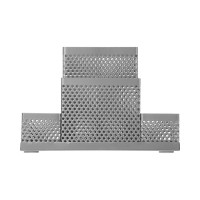 Подставка  для канцелярских принадлежностей Attache Башня 4 секции, 160х110х80 мм, серебро 383308