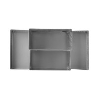 Подставка  для канцелярских принадлежностей Attache Башня 4 секции, 160х110х80 мм, серебро 383308