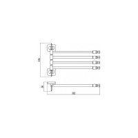 Держатель для полотенец Savol поворотный, четверной S-006404 23536