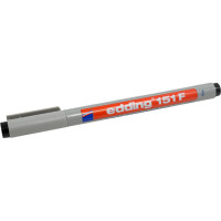 Стираемый маркер для глянцевых поверхностей Edding E-151/1 F черный, 0.6 мм 537640