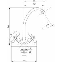 Смеситель для кухни TSARSBERG тип См-МДЦБА TSB-272-98