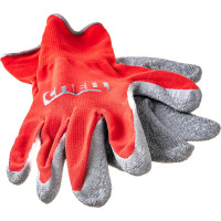 Перчатки СПЕЦ нейлон, красные, частичное покрытие латекс, р.10 31024016-10