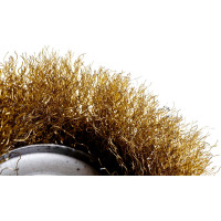 Кордщетка чашечная Профессионал для УШМ витая латунированная 100 мм 9636