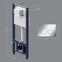 Инсталляция для подвесного унитаза с пневматической клавишей AM.PM Pro I012704.9051
