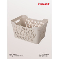 Универсальный ящик Econova Deluxe с крышкой, 380х276х220 мм, 18 л светло-бежевый 433205934