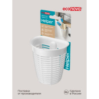 Подвесной держатель Econova Helper на присоске, 90х82х105 мм, белый 433227216