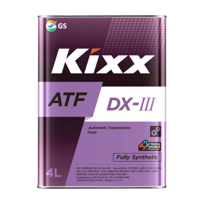 Трансмиссионное масло KIXX ATF DX-III, синтетическое, 4 л L250944TE1