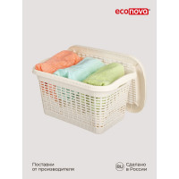 Универсальная корзина Econova 20 л, 450х300х250 мм бежевый 431293207