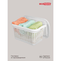 Универсальная корзина Econova 20 л, 450х300х250 мм белый 431293216