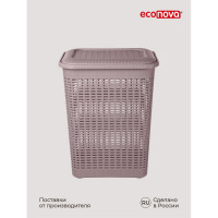 Корзина для белья Econova 30 л, 370х260х465 мм коричневый 431293314