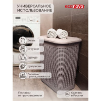 Корзина для белья Econova 30 л, 370х260х465 мм коричневый 431293314