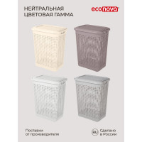 Корзина для белья Econova 30 л, 370х260х465 мм коричневый 431293314