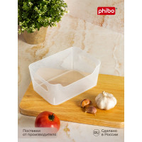 Универсальная корзинка Phibo Scandi 170х120х75 мм, 1,2 л бесцветный 433236901
