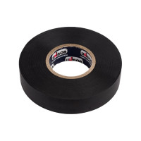 Изолента ПВХ UNIBOB 19 мм х 25 м, черная, 200 мкм 211753