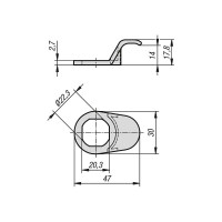 Ручка KIPP с отверстием K0534.202230