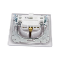 Розетка Bylectrica 1-местная СУ с заз.конт., серия СТИЛЬ, белый, РС16-306