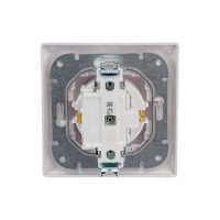 Розетка Bylectrica 1-местная СУ с заз.конт., серия СТИЛЬ, белый, РС16-306