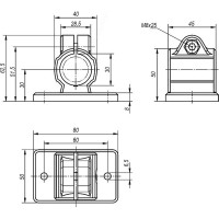 Зажим опор KIPP фланцевый K0479.30