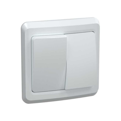 Выключатель GENERICA 2-клавишный 10А ВЕГА белый EVV20-K01-10-DM