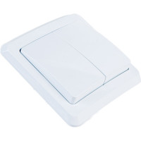 Выключатель GENERICA 2-клавишный 10А ВЕГА белый EVV20-K01-10-DM