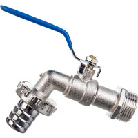 Кран шаровой водоразборный под шланг AQUALINK 3/4 Wh ручка ECO 3966 03966