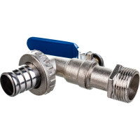 Кран шаровой водоразборный под шланг AQUALINK 3/4 Wh ручка ECO 3966 03966