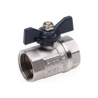 Кран шаровой AQUALINK вн-вн 1 B бабочка 1157 01157