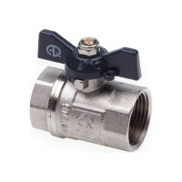 Кран шаровой AQUALINK вн-вн 1 B бабочка 1157 01157