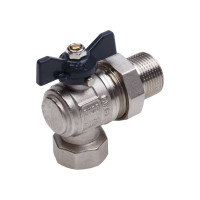 Шаровой кран AQUALINK со сгоном угловой вн-нар 1/2 LU B бабочка 01171