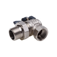 Шаровой кран AQUALINK со сгоном угловой вн-нар 1/2 LU B бабочка 01171