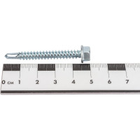 Саморез ZAMETAL 5,5х45 со сверлом и шестигранн. головкой, DIN 7504K, оц., 250 шт ZA081580