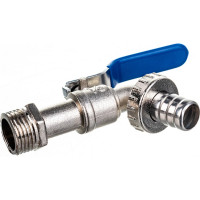 Шаровой кран AQUALINK водоразборный, под шланг, 1/2 Wh ручка ECO 3965