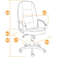 Кресло TetChair СН747 флок коричневый 6 15142