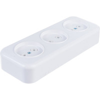 Розетка Bylectrica 3-местная ОУ серия Прочие изделия, белый, РА16-244