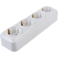 Розетка Bylectrica 4-местная ОУ с заз.конт., серия ВАРИАНТ, белый, РА16-0182