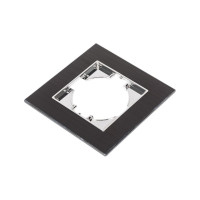 Рамка GUSI ELECTRIC 1-местная, алюминий, цвет чёрный С1110-035