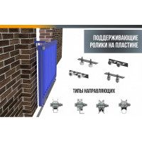 Комплект для откатных ворот своими руками Rolik-Opt СТ300 под V-образный профиль 20х20 мм С3616-К03