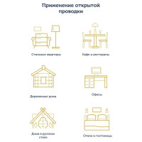 Силовой кабель Retro Electro, ретро, 3х2,5, белый, длина бухты 50 2254761